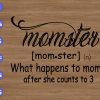 ss2115 01 scaled Momster what happens to mom after she counts to 3 svg, dxf,eps,png, Digital Download