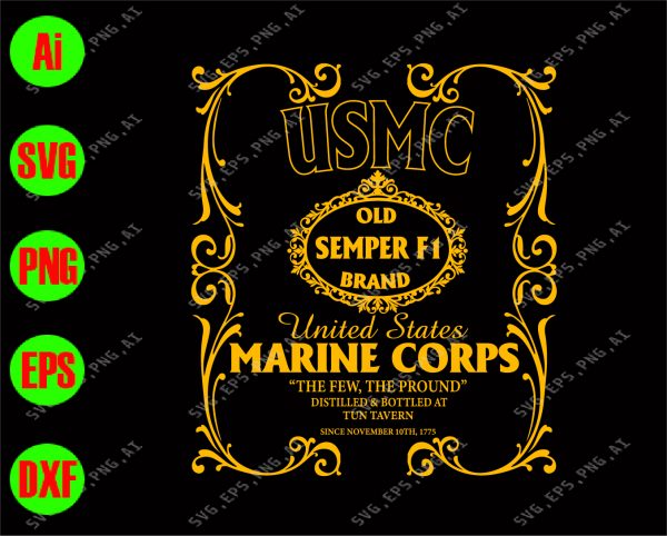 Download Usmc Old Semper Fi Brand United States Marine Corps The Few The Proud Svg Dxf Eps Png Digital Download Designbtf Com
