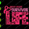 WATERMARK 01 61 Breast cancer survivor believe, hope, faith svg, dxf,eps,png, Digital Download