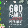 WATERMARK 02 God family country president in that order! svg, dxf,eps,png, Digital Download