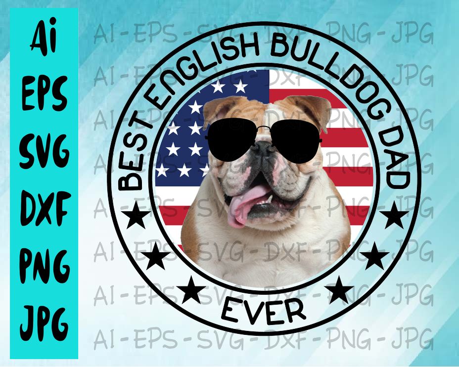 BG5 04 cover 18 Best English bulldog Dad png, Digital Download