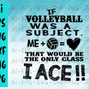 BG5 04 cover 23 If volleyball was a subject. that would be the only class I ace svg, dxf,eps,png, Digital Download