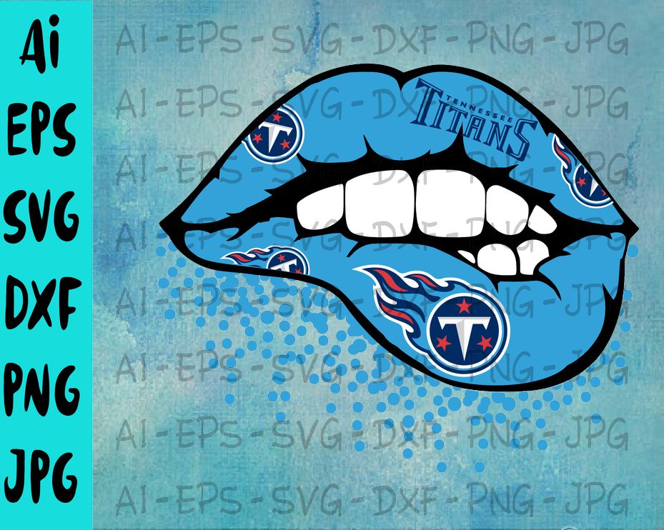 Download Tennessee Titans Inspired Lips Svg Dxf Png Cricut Silhouette Cut File Instant Download Designbtf Com