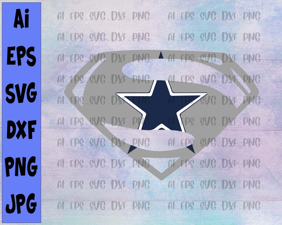 Download Dallas Cowboys Superman Logo Svg Football Svg Vector Cut File Cameo Cricut Design Cowboys T Shirt Heat Transfer Iron Vinyl Decal Designbtf Com