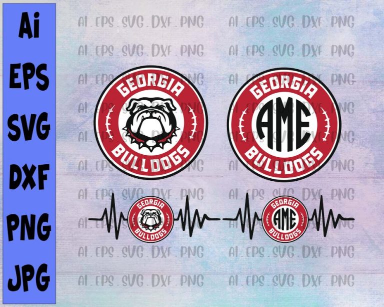 Download Georgia Bulldogs SVG Vector Cut File, Cameo Cricut Design, Bulldogs Monogram Download, Vinyl ...