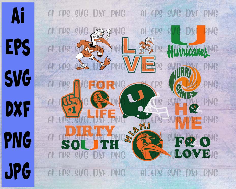 Download Miami Hurricanes Svg Png Dxf Eps Vector Files , silhouette ...