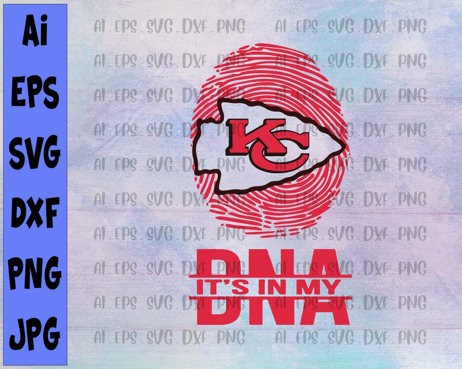 Download Kansas City Chiefs It S In My Dna In Svg Pdf Eps Jpg And Png Nfl Svg Nfl Logo Svg Instant Download Printable Football Gifts Nfl Logo Designbtf Com