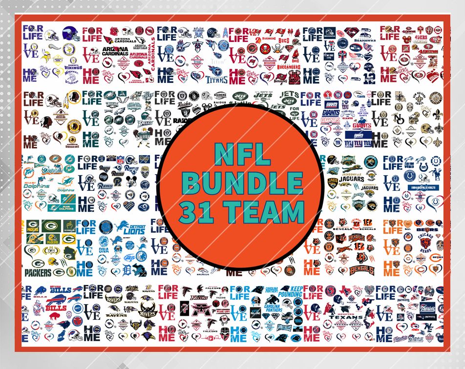 Download NFL Bundle, All Football 32 Team SVG, NFL Team logos, NFL ...