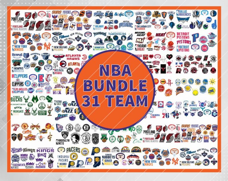 Download NBA Bundle, All 31 Team Basketball SVG, NBA Team logos ...