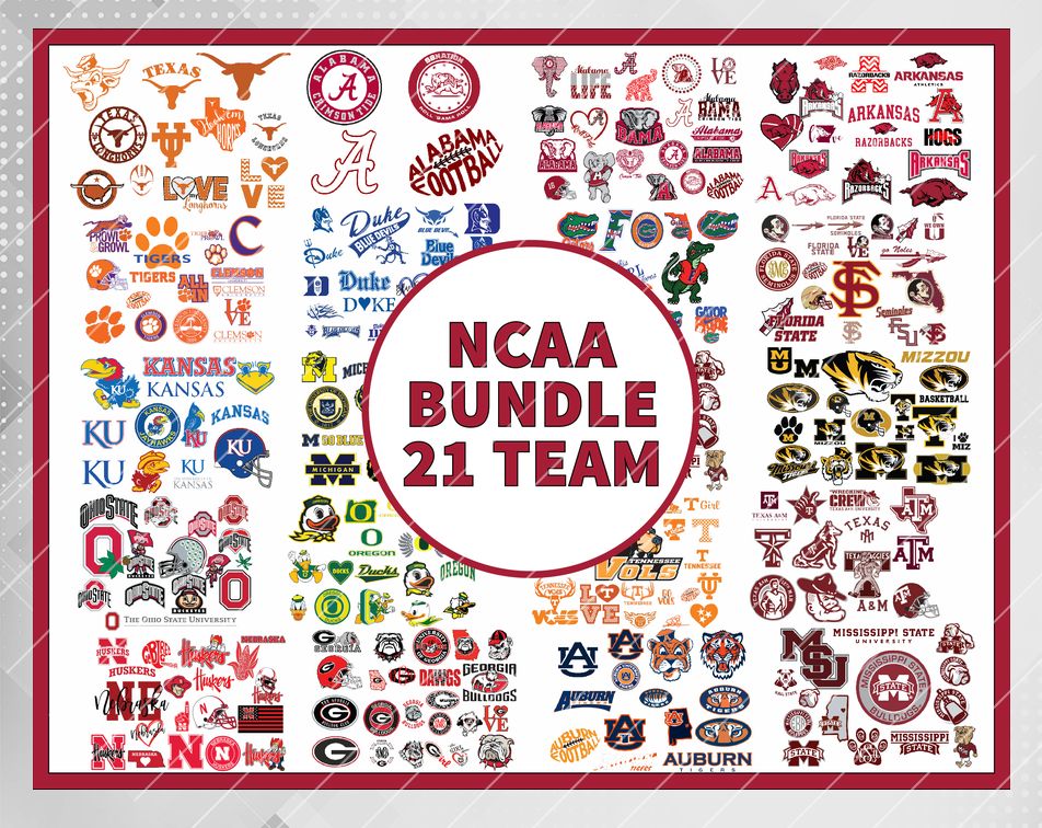 Download NCAA Bundle, All 21 Team SVG, NCAA Team logos, NCAA svg ...