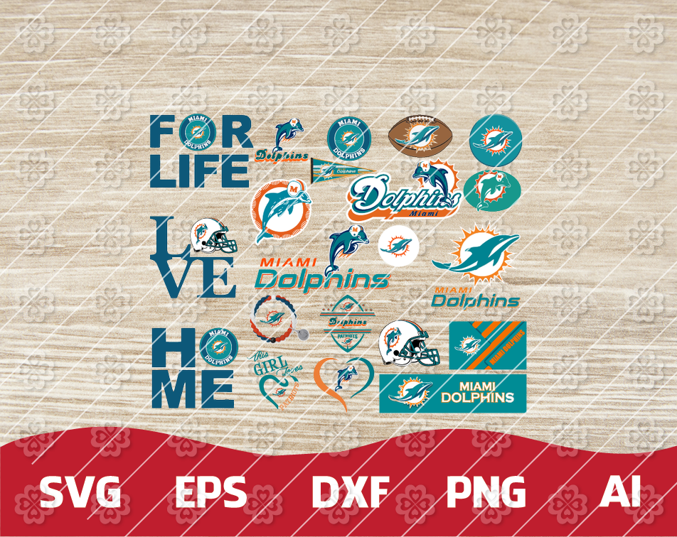 Download Miami Dolphins Svg Christmas Decor Nfl Logo Svg Sport Svg Digital Football Svg Christmas Svg Designbtf Com