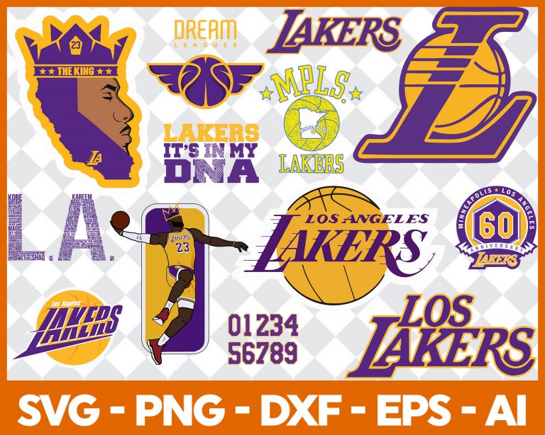 Los Angeles Lakers,NBA svg, basketball svg file ...