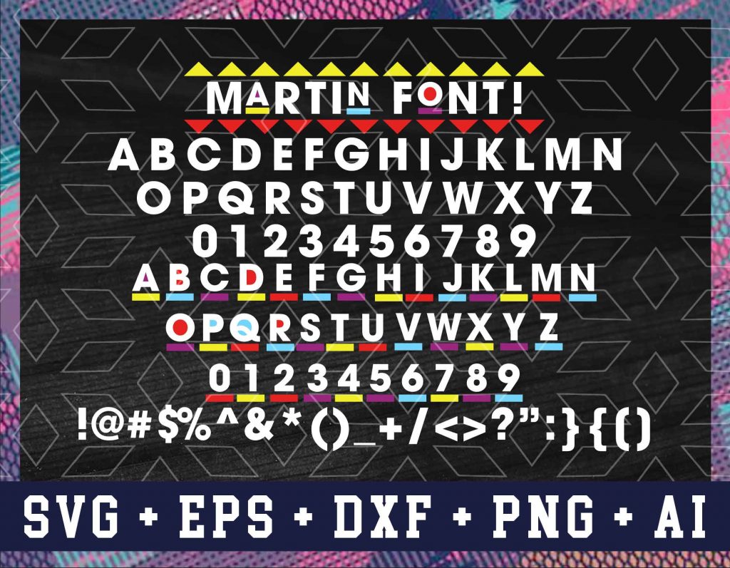 Download MARTIN FONT SVG, Martin Tv Show, Silhouette Cut File For ...