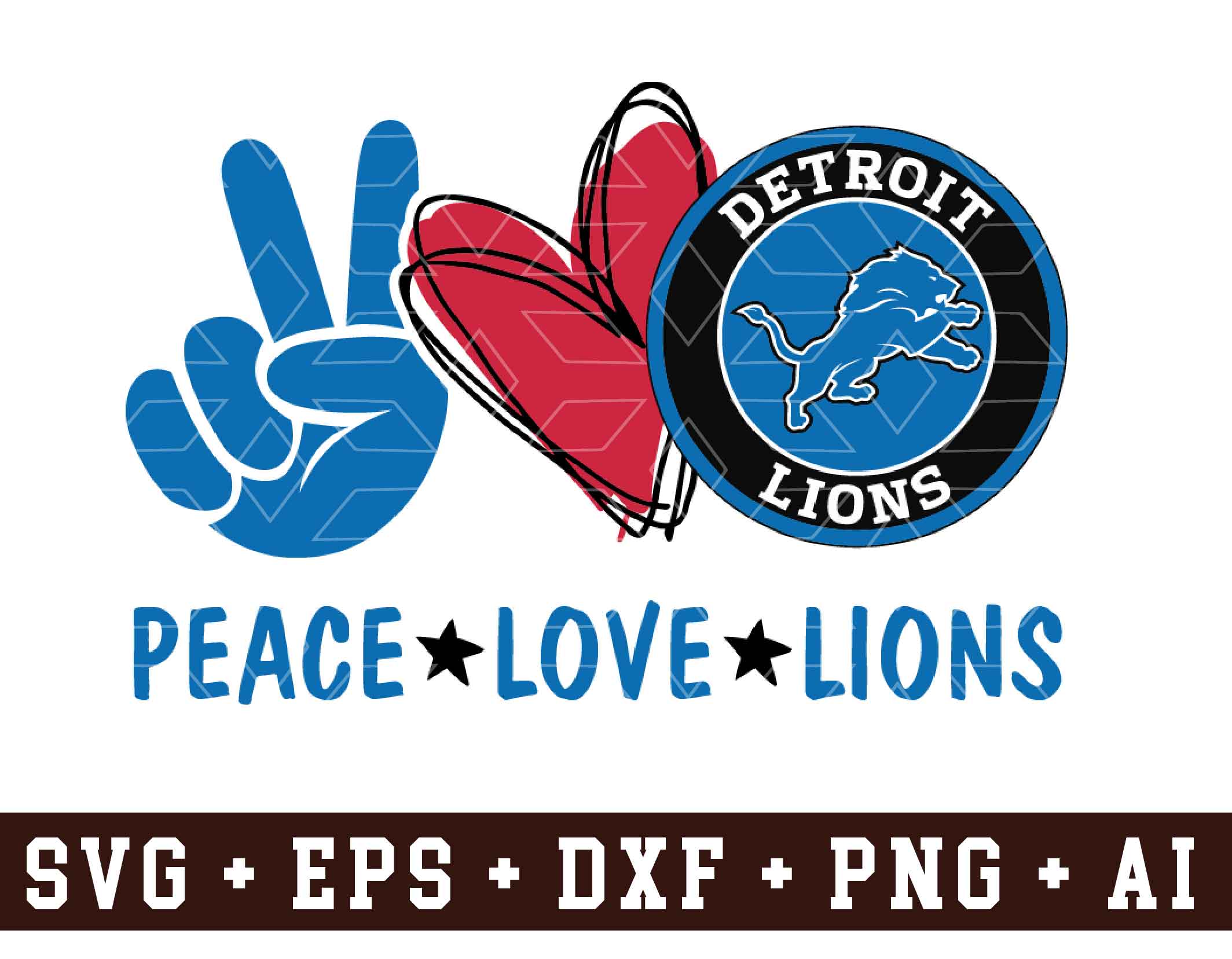 Peace love Detroit Lions ,svg,png,dxf,eps,cricut ...