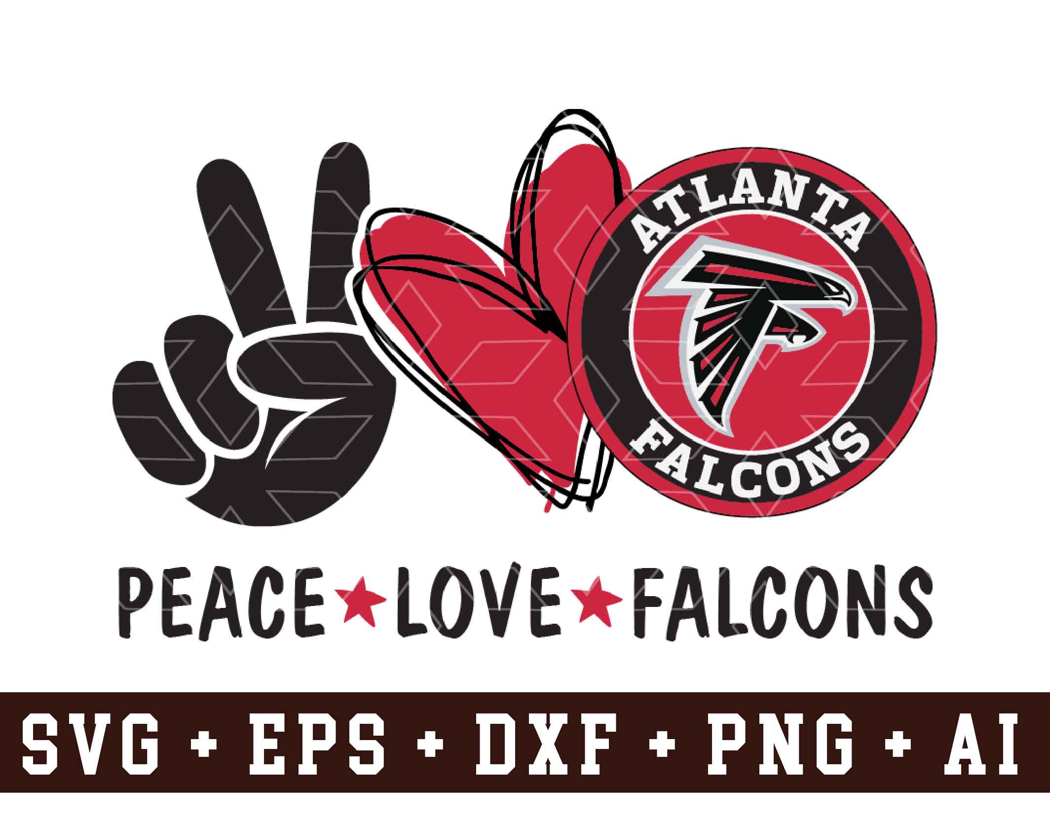 Download Peace love Atlanta Falcons,svg,png,dxf,eps,cricut ...