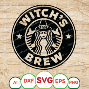 Aes 1 SVG Cut Files - Perfect for Making a DIY Coffee Lover Starbucks Halloween - Witch's Brew /