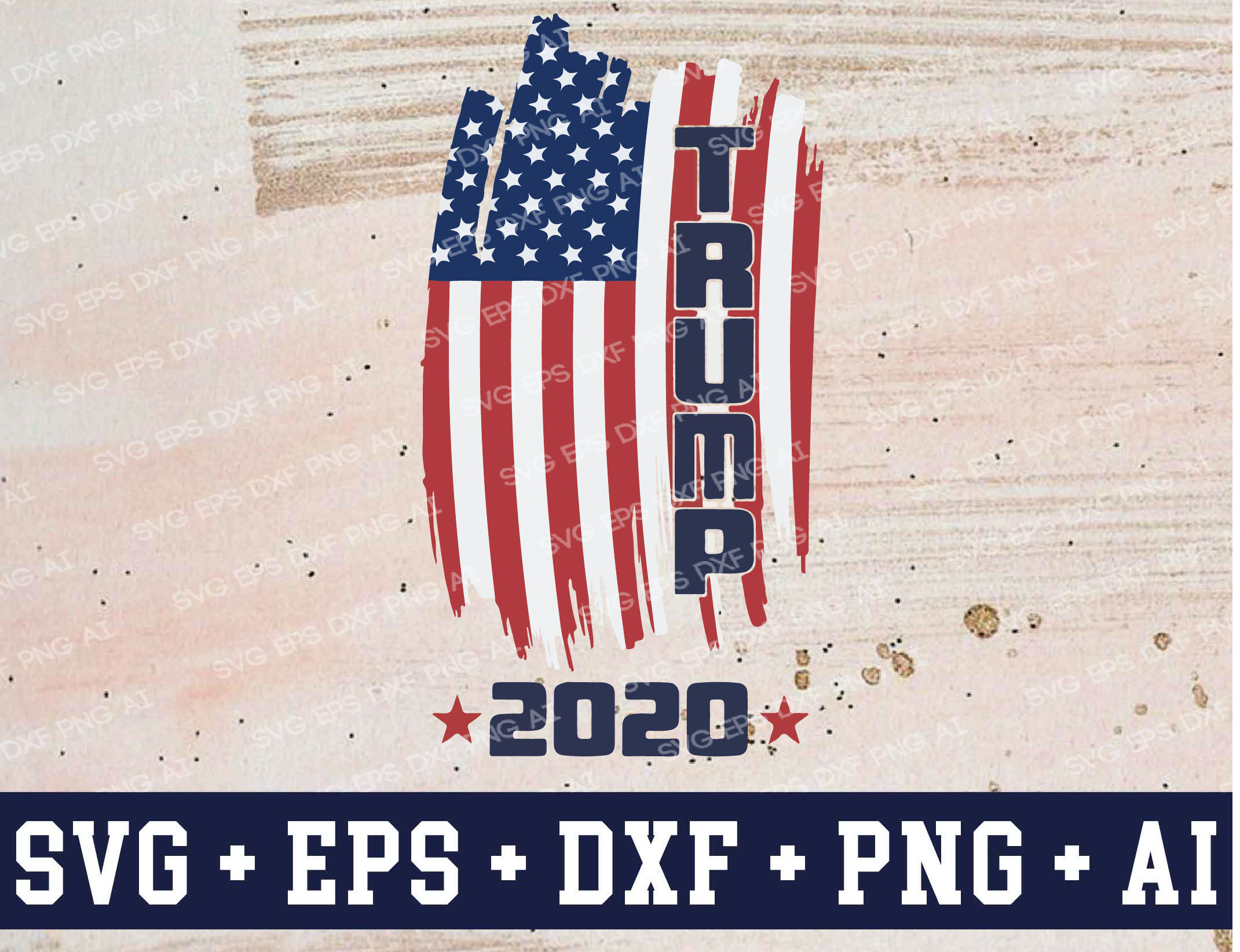 Download Trump 2020 Usa Flag Svg Cut File Svg Png Designbtf Com