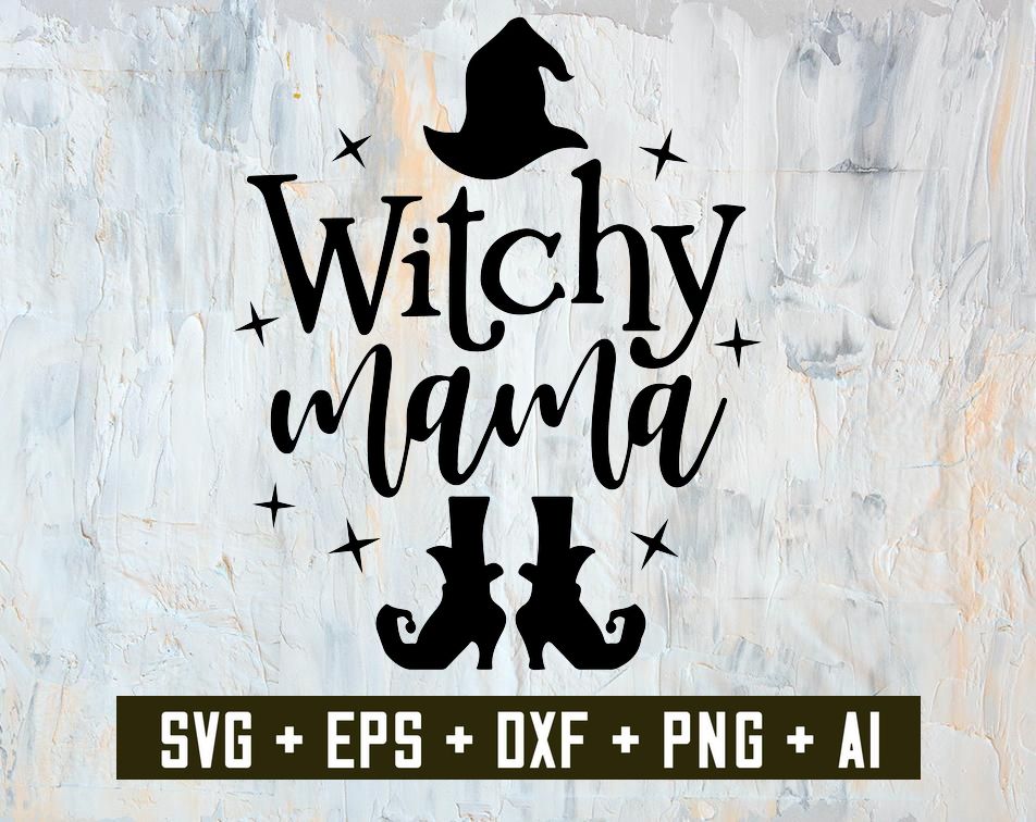 517bb76d43e3b9bde0f2W 5 Witchy Mama Halloween SVG Vector Image Cut File for Cricut and SIlhouette