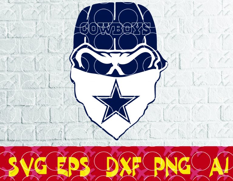 Download Dallas Cowboys Glitter Skull svg - set of SVG,EPS,DXF ...