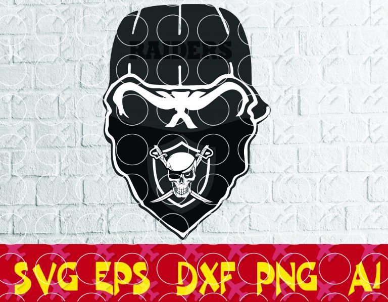 Download Oakland Raiders Glitter Skull svg - set of SVG,EPS,DXF ...