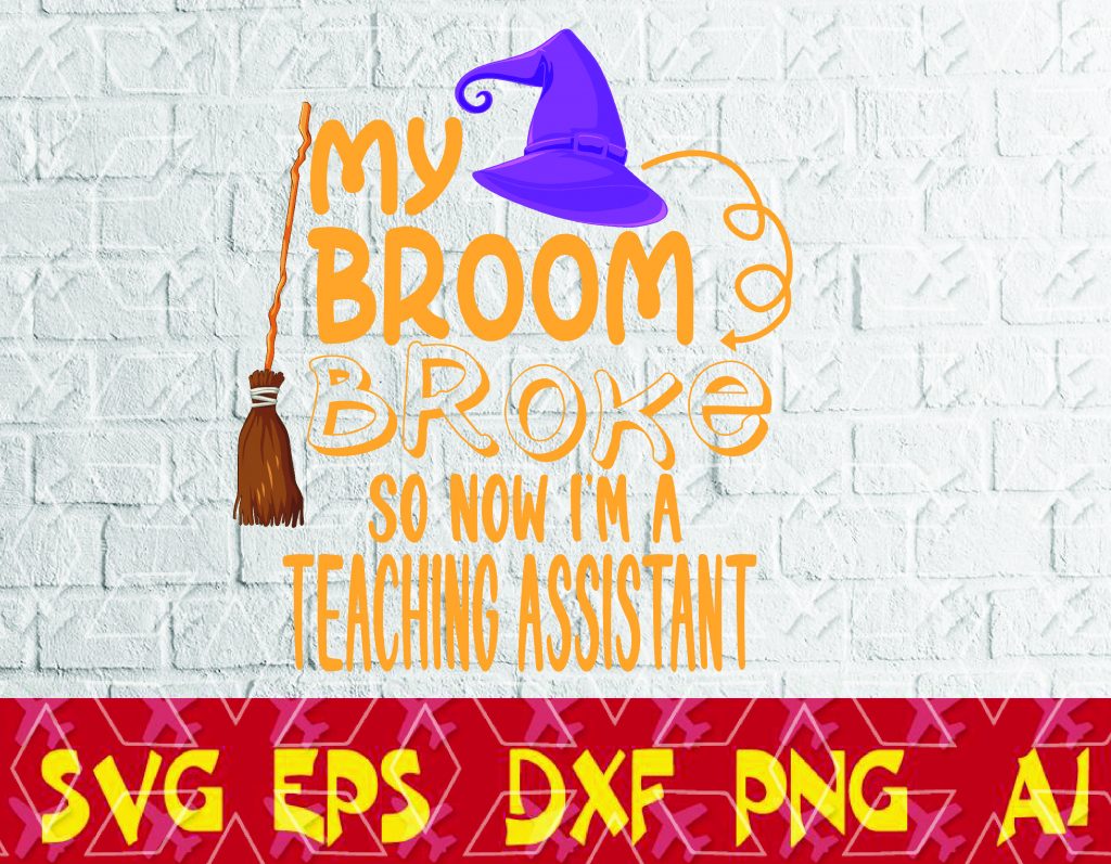 Download Halloween Teaching Assistant Funny Classroom Educator Long Sleeve SVG, PNG, EPS, DXF, Digital ...