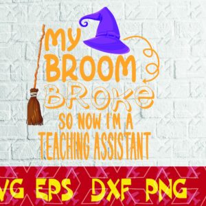 WTM18.8.2020 11 6 scaled Halloween Teaching Assistant Funny Classroom Educator Long Sleeve SVG, PNG, EPS, DXF, Digital, Dowload File, Cutfile