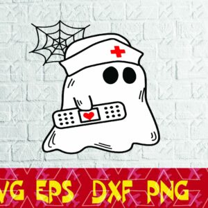 WTM18.8.2020 11 8 scaled Funny Nurse Ghost Gift Halloween party Kids adult RN Nursing SVG, PNG, EPS, DXF, Digital, Dowload File, Cutfile