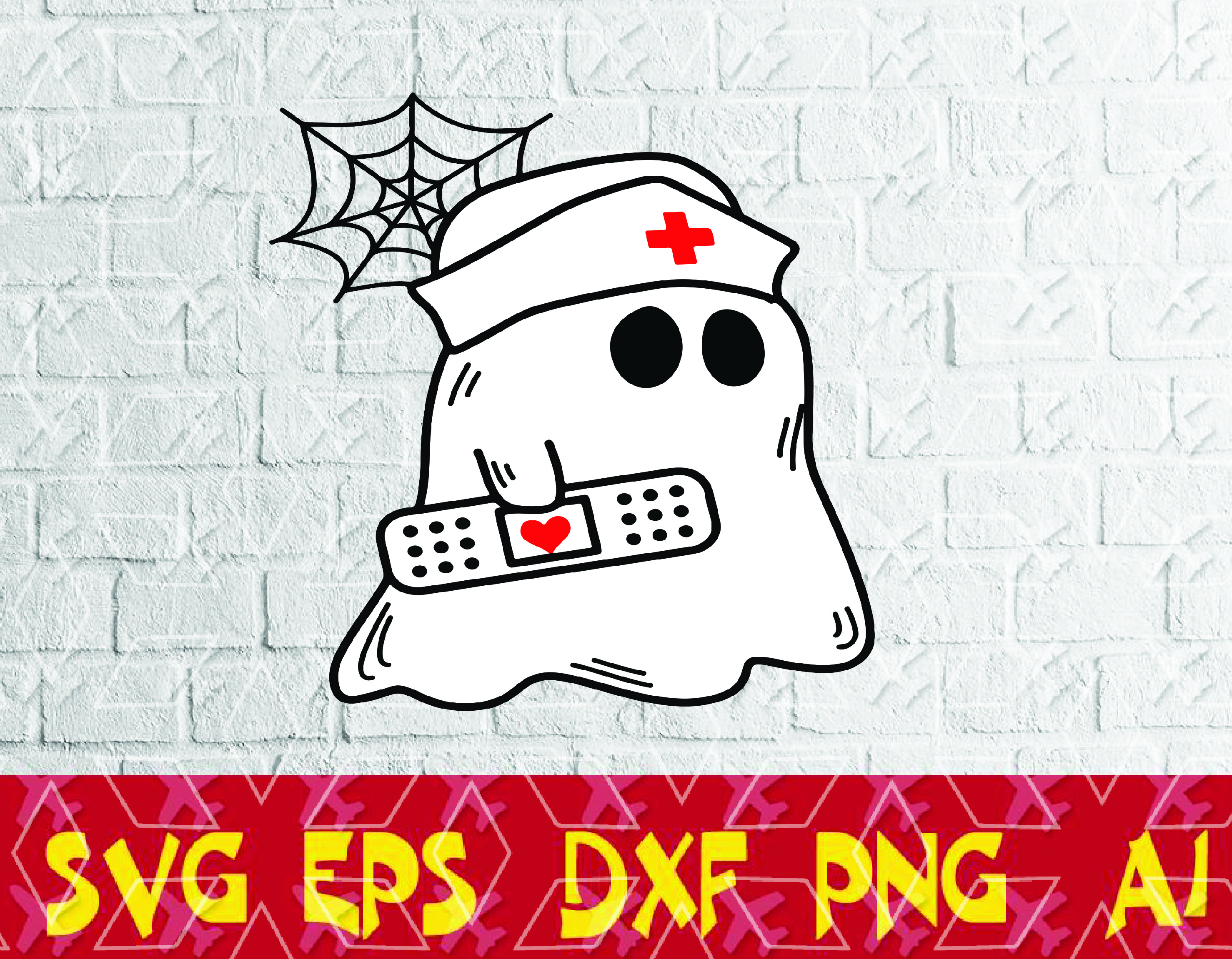 Download Funny Nurse Ghost Gift Halloween Party Kids Adult Rn Nursing Svg Png Eps Dxf Digital Dowload File Cutfile Designbtf Com