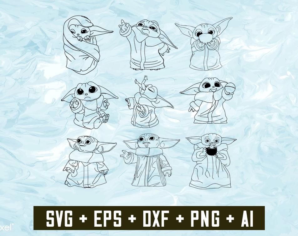 Free Free 311 Mandalorian Baby Yoda Svg Cricut SVG PNG EPS DXF File