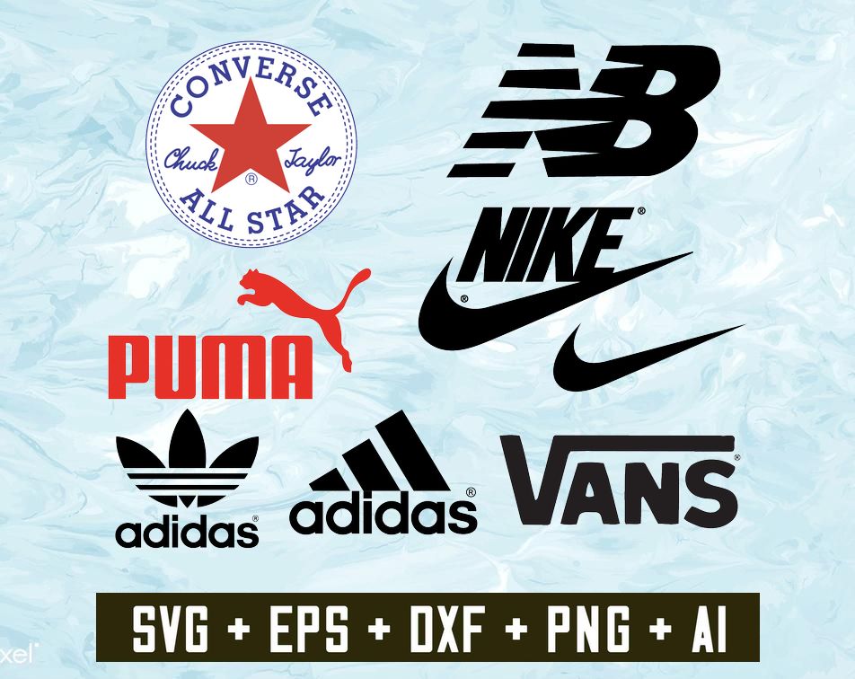 Download Logo Fashion Brand Converse Svg All Star Svg Nike Svg Puma Svg Adidas Svg Vans Svg Png Dxf Eps Designbtf Com