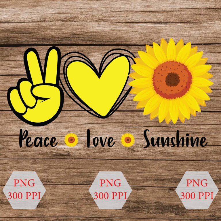 Peace love sunshine svg, Sunflower svg, Peace Love SVG ...