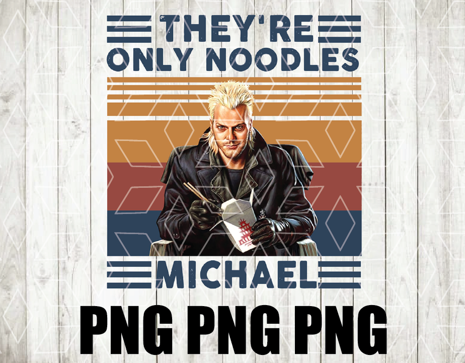 wtm wed 01 22 They're Only Noodles Michael PNG/ Michael PNG/ They're Only Noodles Digital File Png