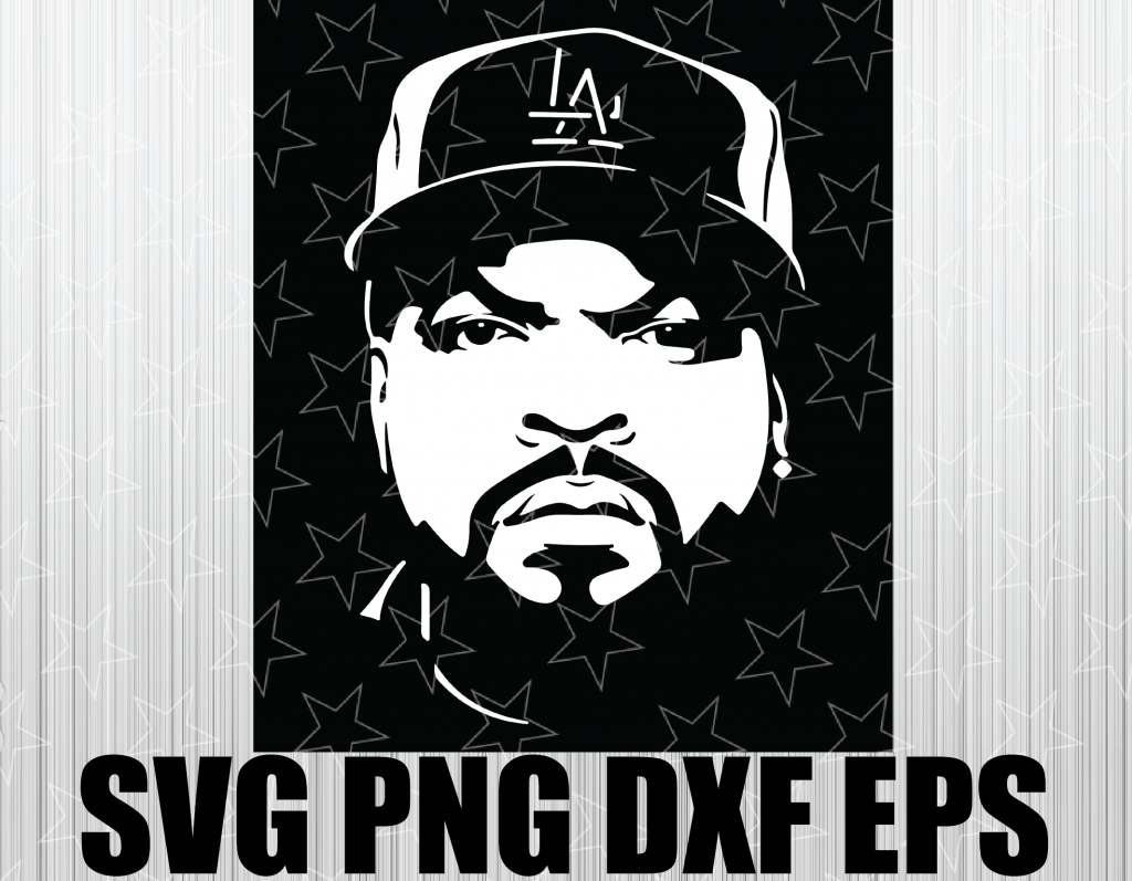 Ice Cube SVG Cutting Files #2, West Coast Digital Clip Art, Ice Cube ...