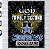 God First,Family second then Dallas Cowboys football svg eps dxf