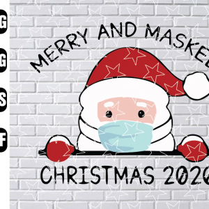 Download Santa Wearing A Face Mask Svg Png Santa With Mask Quarantine Christmas Covid Christmas Santa Svg Designbtf Com