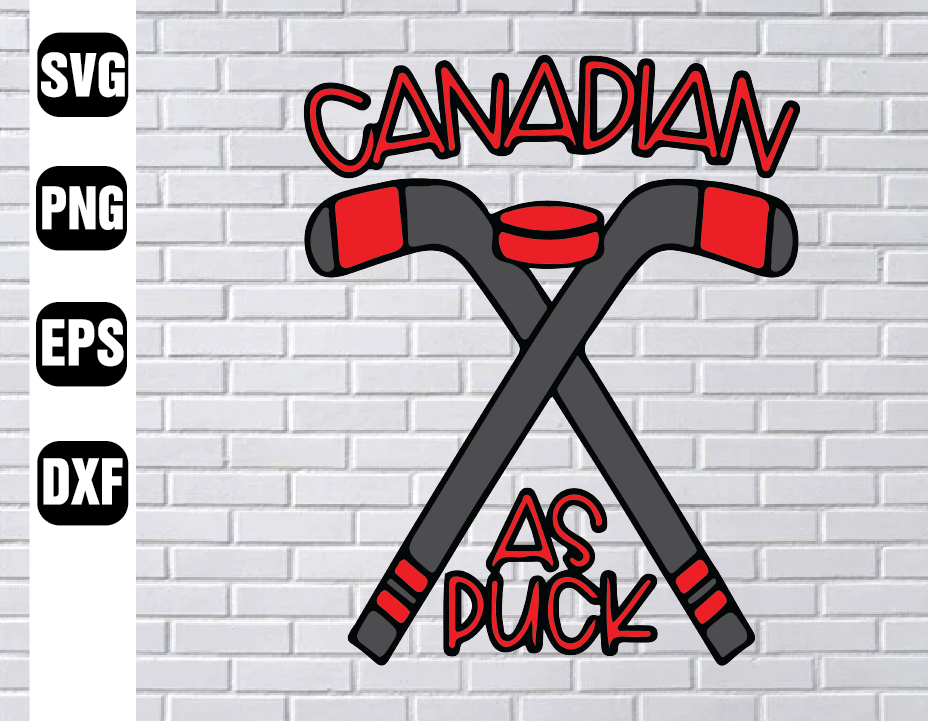 wtm wed1 01 18 Canadian As Puck - Canada Day Free SVG DXF PNG File for Cricut and Silhouette