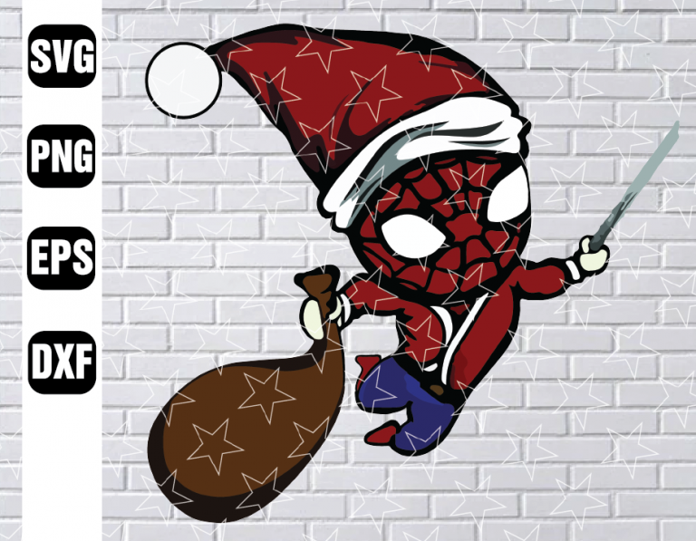Little spiderman for Christmas SVG File ,Spider-man cut file,Santa Claus Baby Spiderman Svg,Baby ...