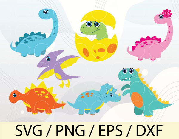 Cute Dinosaur Svg, Cute Dino Svg, Clipart, Funny Dino Svg, Cricut Svg 