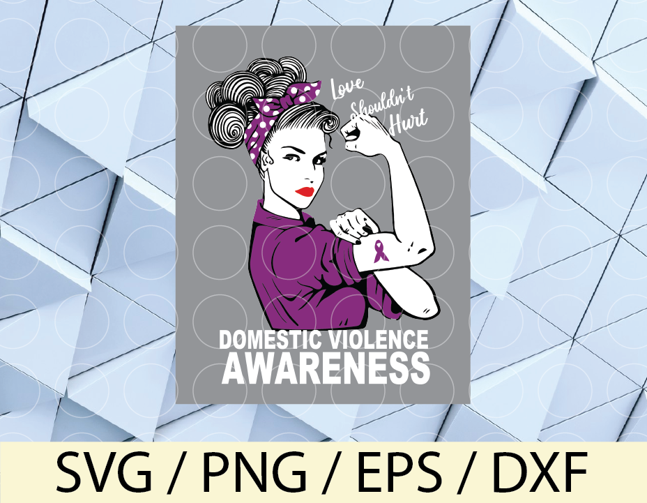 Download Domestic Violence SVG Warrior Unbreakable Awareness Purple ...