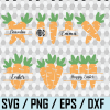 CARROTS 5 Cent Each Easter Picture SVG, PNG Digital File