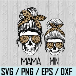 Download Mom Daughter Skull Svg Designbtf Com