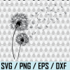 wtm web 01 7 Dandelion with Butterfly SVG files for cricut silhouette, Wall art, Laser Cut, Screen Print Transfers, Dandelion svg, Svg, png, eps, dxf file