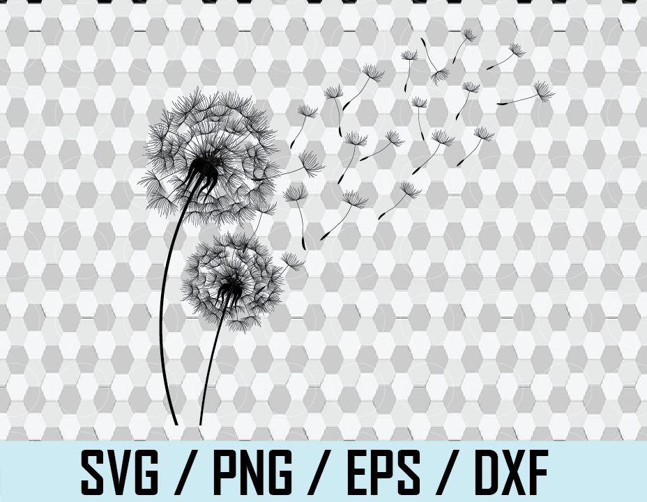 Dandelion With Butterfly Svg Files For Cricut Silhouette Wall Art Laser Cut Screen Print Transfers Dandelion Svg Svg Png Eps Dxf File Designbtf Com