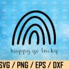 wtm web 02 16 St Patricks Day SVG, Happy Go Lucky SVG, Funny St Patty SVG, St Patty's Day Design, png, St Patrick's Silhouette, Cut File Cricut, shamrock