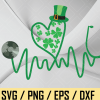 wtm web 03 21 Irish Nurse St Patrick's Day, Long Sleeve, Irish Nurse St Patrick's Day Hoodies, Stethoscope Heartbeat svg