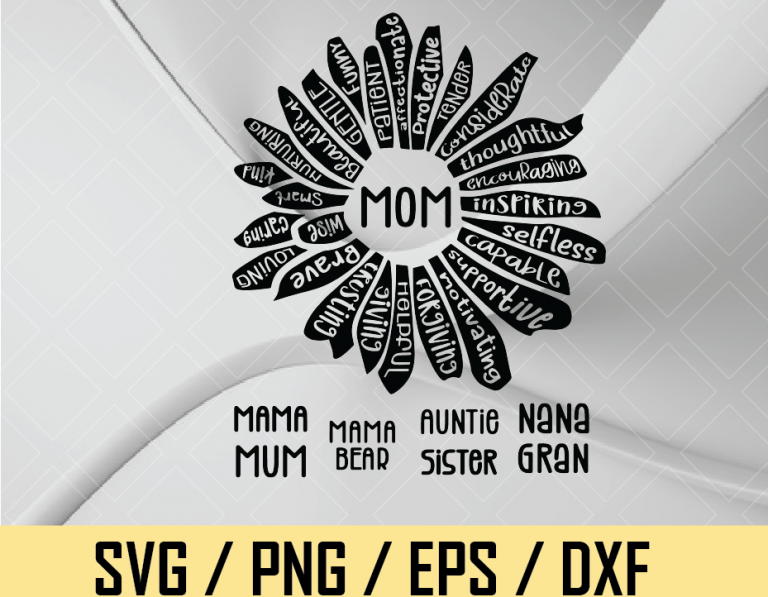 Download Mom monogram SVG, Word art svg, Mothers day svg, word art png, mothers day pillow svg, flower ...