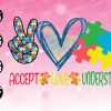 wtm 01 36 scaled Autism Awareness | Digital Download | PNG | Sublimation | Hand Drawn | Doodle | Puzzle Pieces | Printable | Accept Love Understand | Peace