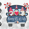 wtm web 01 110 4th of July Gnomes in Truck High Resolution PNG Image svg, png, eps, dxf file