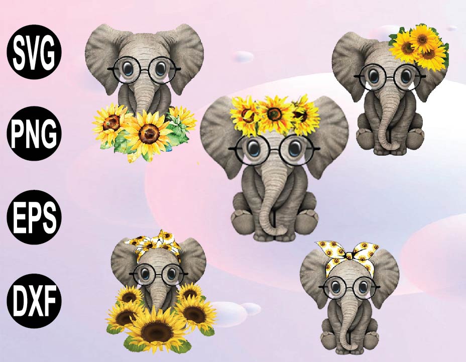 Free Free Elephant Sunflower Svg 302 SVG PNG EPS DXF File