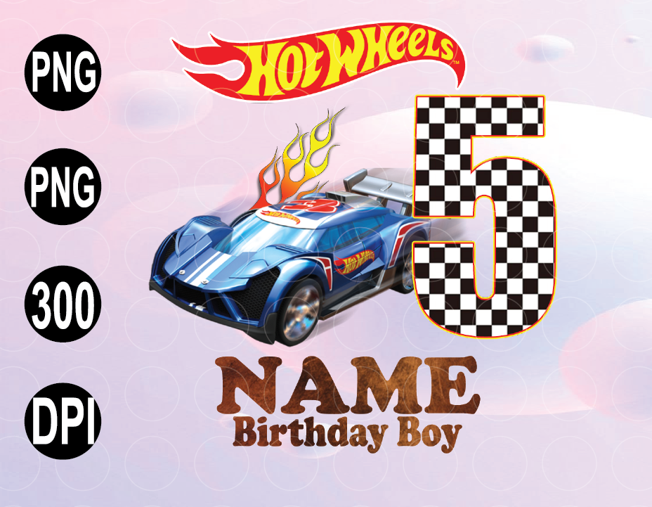 Download Hot Wheels Birthday Png File With Custom Name And Age Hot Wheels Birthday Boy Girl Hot Wheels Birthday Gift Hot Wheels Birthday Family Png File Designbtf Com